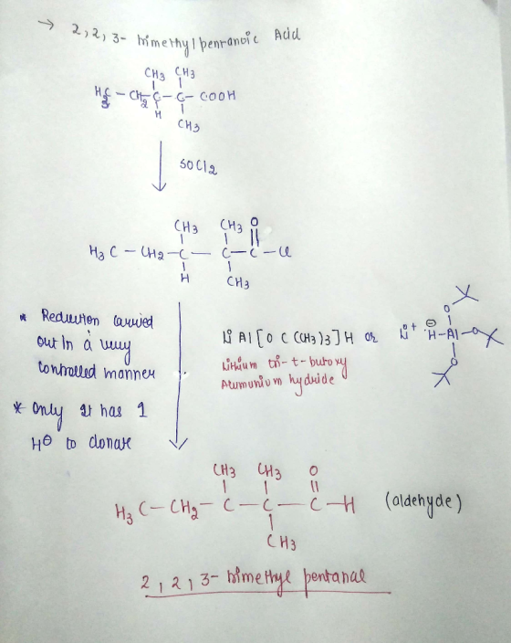 > 2,2, 3- himethyl þentano Acid immethyl benranoic сиз сиз : - С - - COOH снэ 50Cl 2. СН3 ңС – СН2 — — Снз ? — — 0 н снэ * R