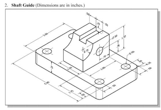 2. Shaft Guide (Dimensions are in inches.) Sq 75
