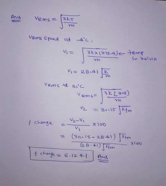 Aw VRms Speed at 4 VI= | 3KX (2734)ヒー.temp in kelvin Ye 28.41 -1m