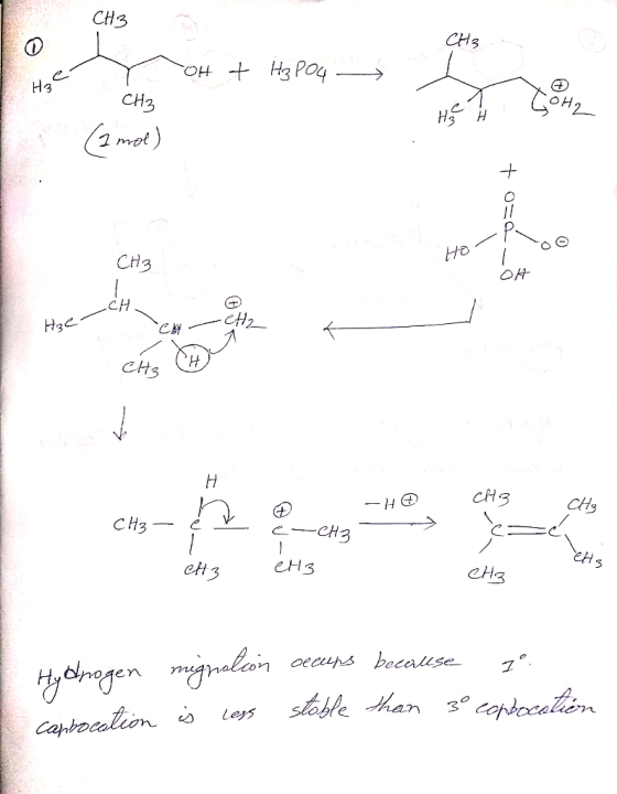 CH3 CH3 me Y OH + H₂PO4 . 성 대3 H2 (2 ml) Het + osaa HO OA - Hze CH₂ - CH3 n + -H CH3 CH₃ CH₃ - é v e-CH3 eHs CH3 CH3 CHA Hydr