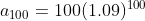 a100 100( 1.09) 100