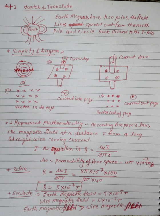 サ1 Sketch 4-Translate Earth maghas have two potes,hfre Pole and Circle beek Grond o -tole seua t Spread cudfrcm the nesh Eont