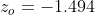 Z -1.494 o