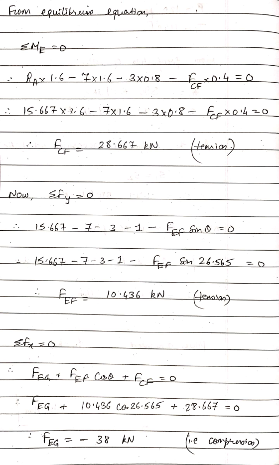 from equilibruin equation, EMELO Pax 1.6 – 7x1.6 - 3x0.8 - E x0,4 = 0 CA . 15667 x 2.6. – 17X16 = 3x0.8 - fefxolk zo Fur 2866