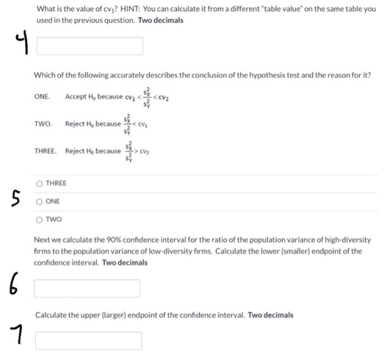 What is the value of cv? HINT: You can calculate it from a different table value on the same table you used in the previous