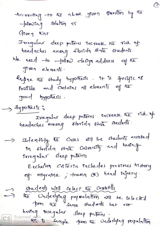 According to the above given question by the folloding Solution as Given that Irregular cleep pallerne increase the risk of h