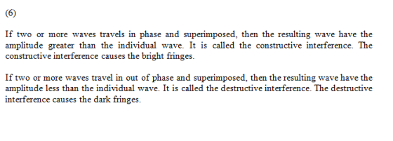 If two or more waves travels in phase and superimposed, then the resulting wave have the amplitude greater than the individua