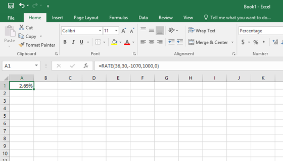 Book1 - Excel Insert Page LayoutFormulas Data Review View Tell me what you want to d.o.. File Home Cut Percentage Calibri For