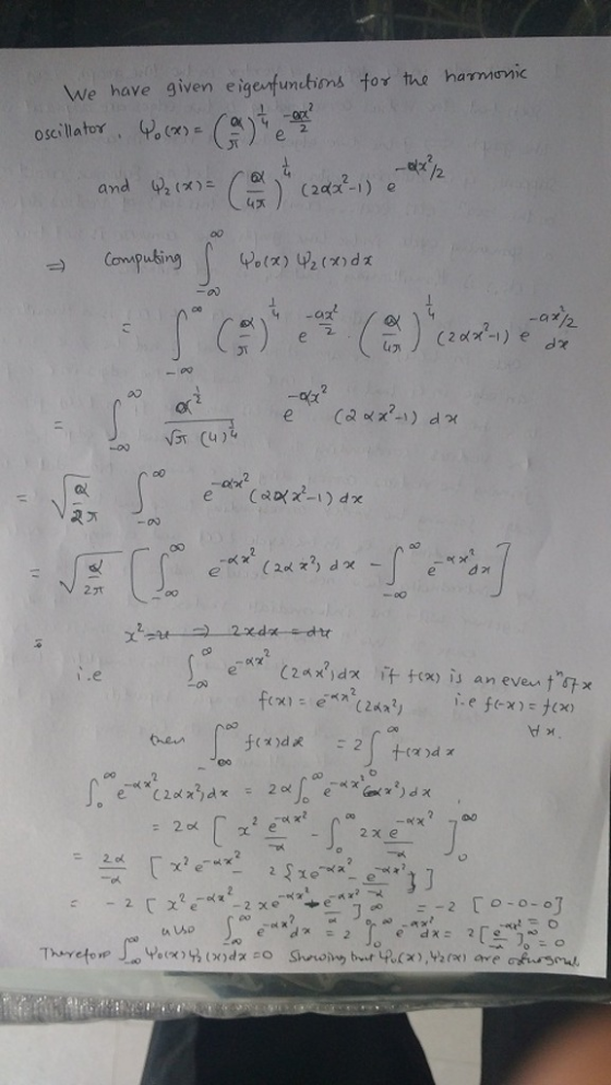 We have given eigenfunctions for the harmonic oscillator. Yoxo - (a) and 4, 1x1 = (a and (2008-12 & 12 00 - Computing Yo (x)