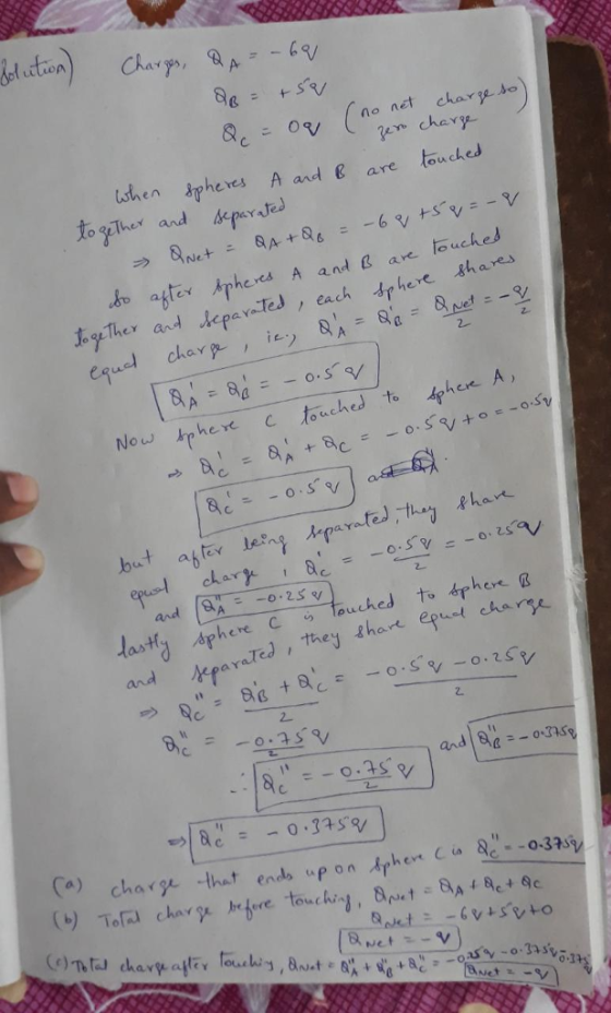 n chevy & are louche Lithen spheves A and 如abtev Arhens A and B are touched egu Now hr here c たached to here A, chart , as an