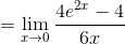 4e2x - 4 = W 19