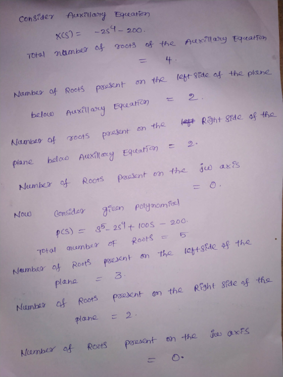 considey Auxill0014 Equation X08)= -259- 200. roots of the Auxillary Equation Total number of = 4 on present the left side of