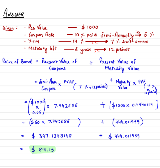 AdswE NSWER hinPa Valu Cupon Rate Cau Marusity Valu Coupe. A ( tH.. ニ/ 1000 xx 7.9426 86 1000x o.444ong - ($50 x 7.9426&6 (4