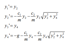 v=y, y=-s, »V +y 1 m y3= V4 y, = - - m