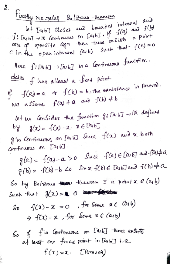 Ne relallB1zauo -theeroun let a,b oSe aud bouud) intewal aud ae f oppoSide Sign theu there ensigt C in the opeu interwal (au