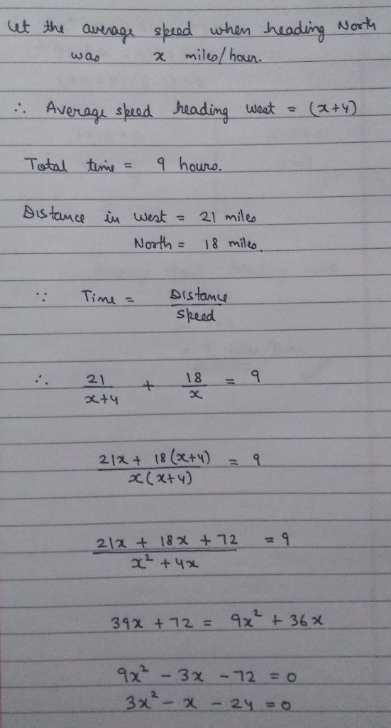 ut thu asvagu speed when huading Jorh 久一miltelhoun w ao ) 一, . . Average spe d -heading-uost一三一( Distanceムwat-21 mile North 18 miles Tim stamg sbead 212+8(+)