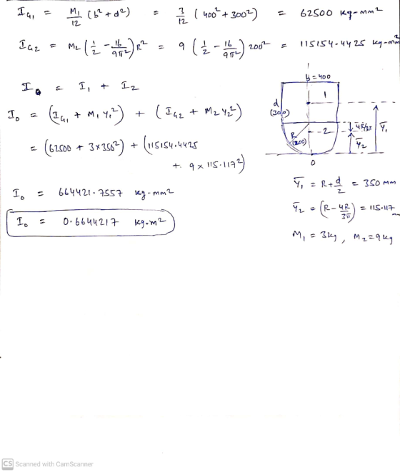 I a = Mi (5²+d²) (4000+ 3002) 62500 kg- mm² 12 12 I az = Me (2 - 4 ) ² = 9 ( ₂ ) 2007 = 115154-4425 kg-mm سار۹ b-400 I I, & I
