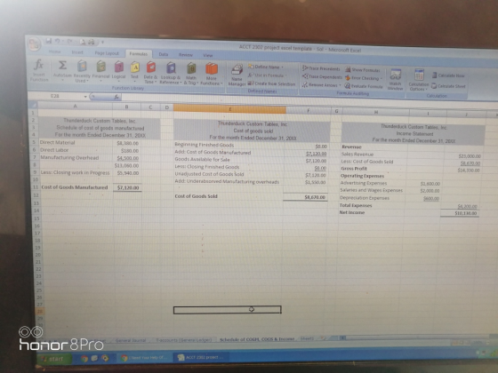 ACCT 2302 project excel template-Sol - Microsoft Excel Home Insert Page Layout Formulas Data Review View for Insert Function