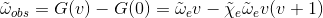 \tilde{\omega}_{obs} = G(v) - G(0) = \tilde{\omega}_ev - \tilde{\chi}_e\tilde{\omega}_ev(v+1)