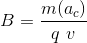 m(a) B =- qu