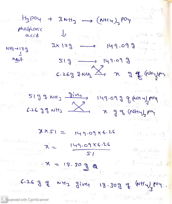 H₂ poy + 3 Nity phospharic (NH4), poy na acid b Nts 1179 maut mo 3x179 149.09g. sig 149.099 с.264 + 4 X, та (т.е, A 7 5199 NH