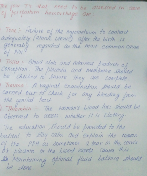 The lour Ts hat need to be asre.ssed ih case . Tone- tailure ok the My omehium to contract adeguately (aton veuy ofter he bi