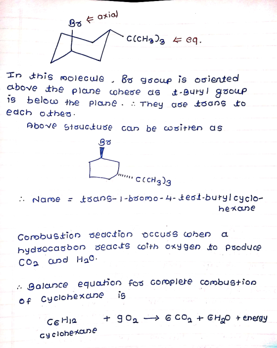 BG + axial с(сн.), Ева. In this molecwe , Bo gooup is oriented above the plane cobese els t-Buryl gooup is below the plane. :