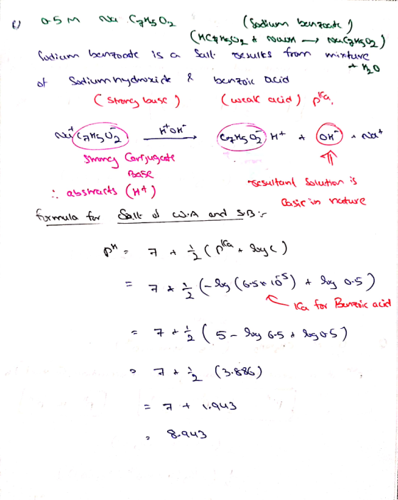 0-5 M (исаngор t Saul sults from mirhuvC is a Codium bentoode Sadium nydnxi de benzoi acid (wcak aud) Streres louse ) OK ок S