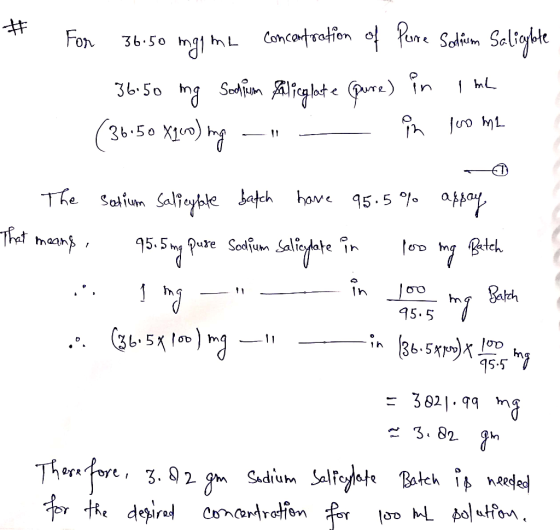 # For 36.50 mg me concentration of Pere Schim Selighte 36.50 mg Sodium Belieglate Gure) in Ime (36.50 Xico) ing — — in luo m