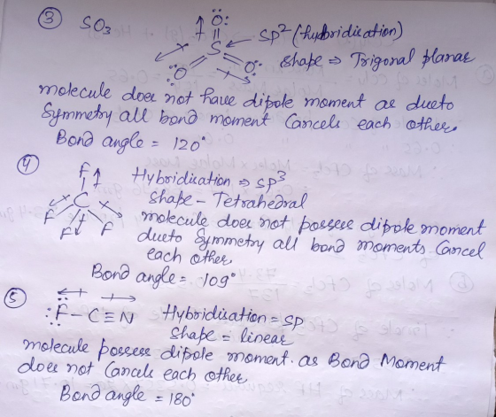49 spr(Rusboridiation) &hote Tigonal tlarae S03 2stol molecule doe not Paue dipole moment ae dueto Spmmerry all bond moment C