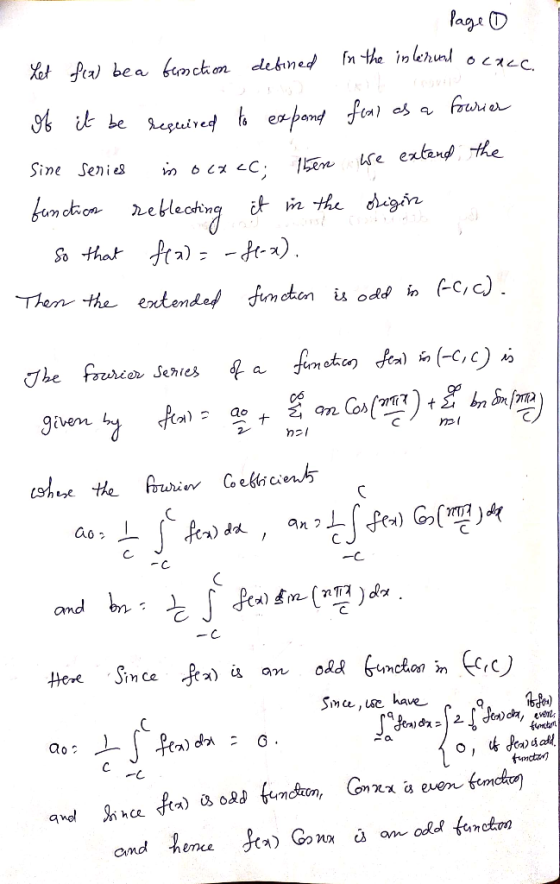 Page D fn the inlehunl ocec et Pa) bea fumckon debined epand fiai os a frre it be egutved ure extand the Sine Senies 1ben fam