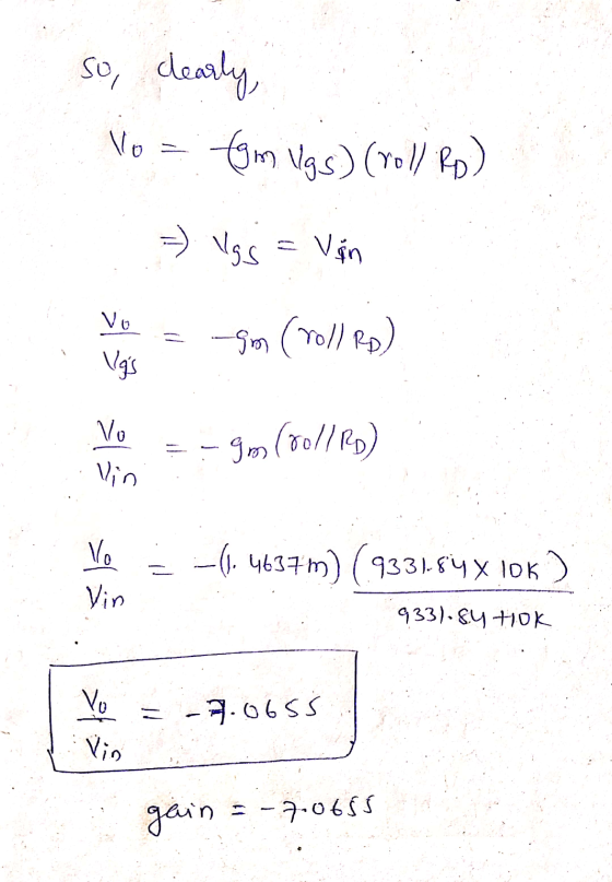 so clearly, No e fom Vgs) (roll Ro) Vgs = van Vo --50 (roll) Vigis Vo. goo Cool120) Vin Vo Vin :-(1.4637m) (9331.84 X 10k) 93