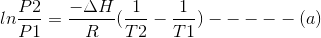 -ΔΗ P2 in- P1 - (α) R Τ2 T1