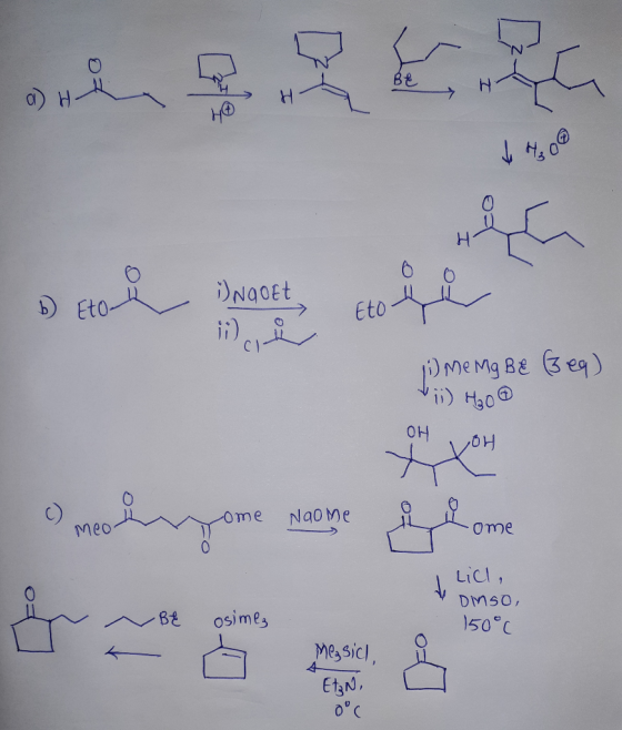 २० Bt Eto- Eto i) meMg BE eg) OHO ome NaoMe meo ome Licl, DMSO, BE osimes 150°C Mes sicl, EtgN, 머오
