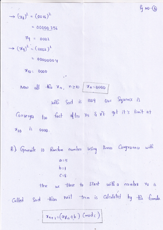 Pq No - 6 → (X3)? - (0016) 200000 256 Hq = 0002 → (38q)2 = (2002) - 00000004 810= 0000 Now all the an, n=10 / xn=0000/ - with