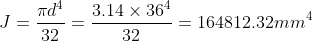 TU14 3.14 × 364 32 = 164812·32mm4