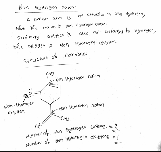 Non Hydrogen Caun: not attached to uny Hyclrog en a Carbun atdn ib The Jon Hydragen Corbon carbon i algo not attacfed to ydra