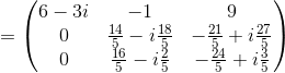 9 9 76 - 3i 0 -1 14 - i18 | 127 = - 21 + +