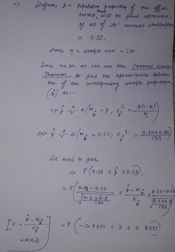 Drefine, Population opontion the fen terms wil be found attnactive, its curant stoekholdn thals oyau of 0.20, 1 Here, n=samp