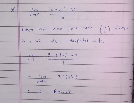 I lim 16th ²-36 ntoh form when put hao , we have a so, we use LHospital rulen lim 216th) -o nto - = lim ино 2 16th ) a 18 An