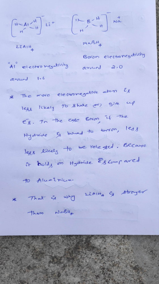 Na LAI DAIH LEAHH Nabha Boron electronegativity Al electronegativity around 2.0 around 1.6 * like the The more electronegativ