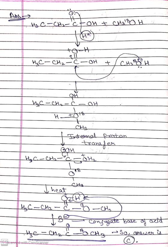 Ans t H₂ C-CH₂-C OH + CH₃80 H CHRONO to-th H₂ C-Cha- OH + CHROH OH H₂C-CH₂-C OH tors H Che Internal proton. transfer SOH₂ HAC