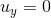u_y=0