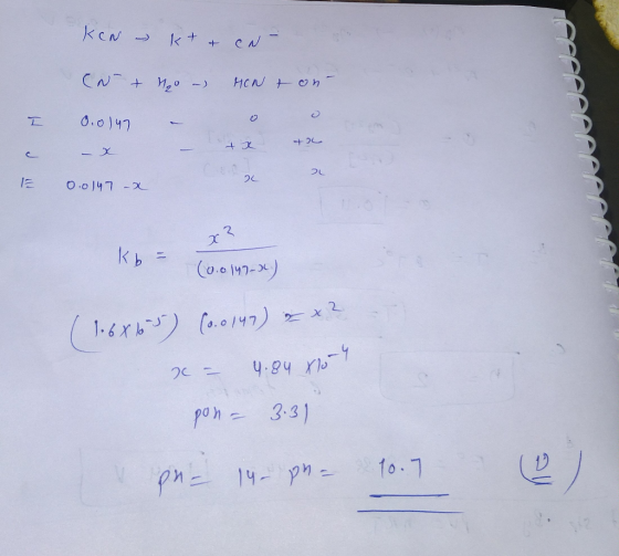 Ken - kt & EN- (N- & 120 e non 0.0147 - 4x to - x 0.0147 - x AAAAAYYY77 x 3 Kb = (0.0147-2) ( 1,6X600) (0.0147) x2 x = 4.84 X