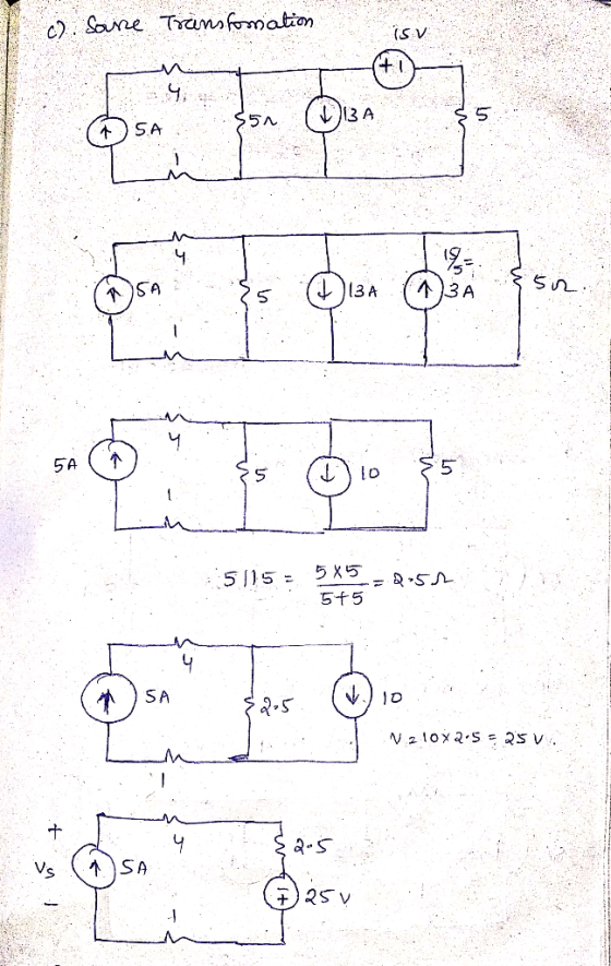 c Soure Transforriation (SV ༩ ༠ ཚེ ། (1)[3A. ་>5A ༨/ Sin - <- ཙ ན •S. s - 85 ཀ ཕ .་5f6 V z |cY ༢•S =Qs V + J་ + V