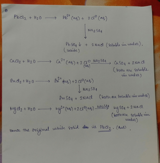2+ Pbcl2 +H20 Ph Ca)2 Co (ag) Na2s0A Pb s04 + Cunite) 2 Nad (Souble in usater), Cacl2 + H20 (ag + 2 Ce Na2504 Ca Cas04 + 2Na
