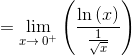 In (2) = lim 10+