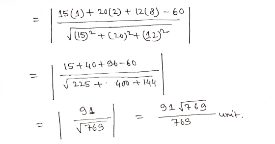 15(1)+ 2012) + 1218) - 60 = (15)2 + (20)2+(120% 15+40+96-60 5225 + 400 7144 91 √769 unit. 91 769 769 -