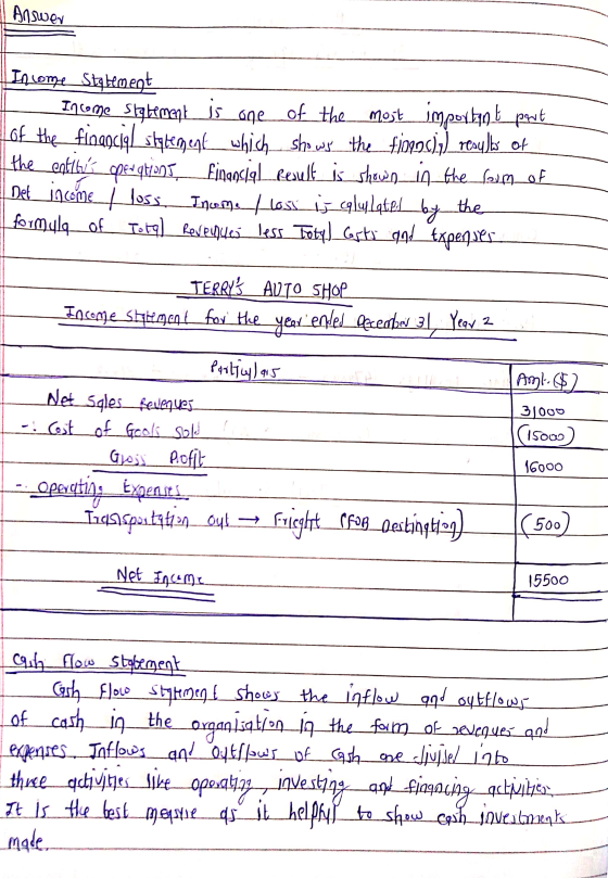 Answer Income Statement - Income Statement is one of the most important part of the financial statement which shows the fines