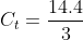 C_{t}=\frac{14.4}{3}